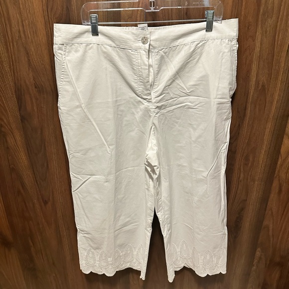 NWOT Ruby Rd. Scallop Hem Pants, Size 16 - Picture 1 of 4